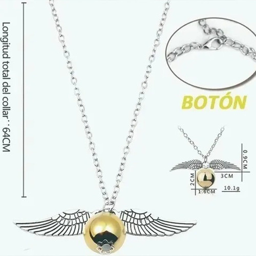 Imagen 3 de 7 de 4collar Y Pulsera Snitch+collar School Of Magic Harry Potter