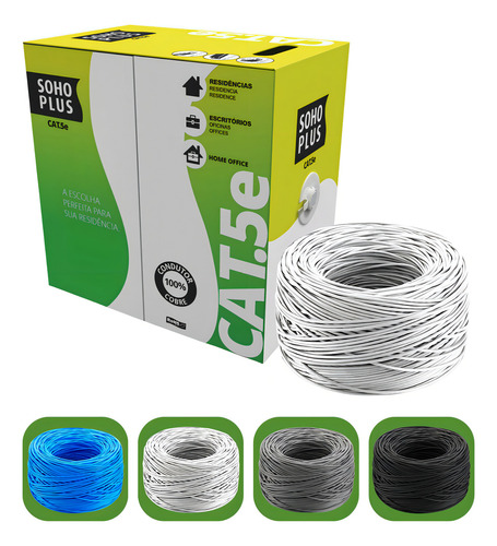 Cabo De Rede Furukawa Cat5e Soho Plus Caixa 200 Metros