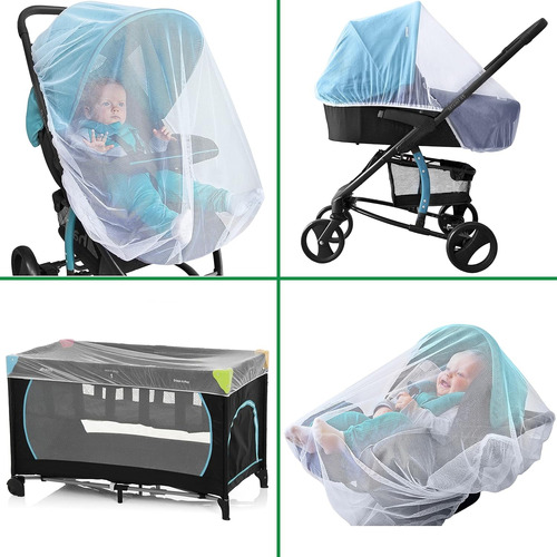 Mosquitera Para Bebés Para Cochecito, Asiento De Coche Y Cap