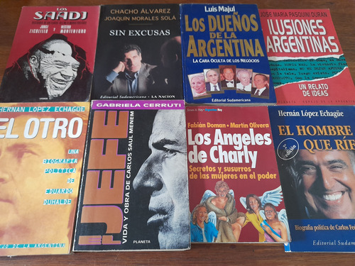 Política Argentina Los 90 Menemismo 8 Libros Excelentes E7