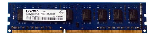 Memoria Ram Elpida 4gb Ddr3 2rx8 Pc3-12800u Para Pc (Reacondicionado)