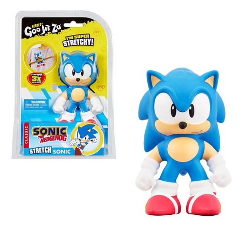 Sonic Muñeco Elástico Estirable Squishy Goo Jit Zu Hedgehog