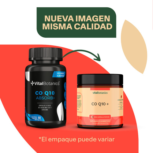 Coq10 Aborb + 60 Cápsulas. Suplemento A Base De Coenzima Q10