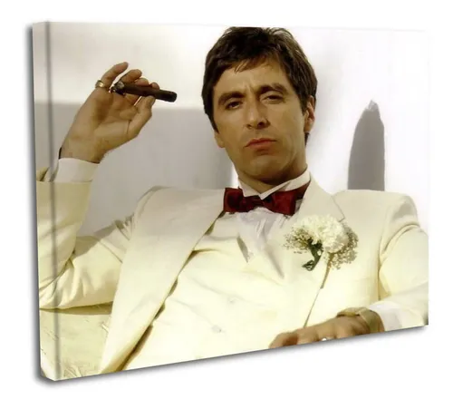 Cuadro Lienzo Canvas 140x200 Tony Montana Traje Blanco | Meses sin