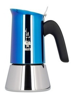 Cafetera Bialetti 4 Tazas Venus Azul Inducción Acero Inox