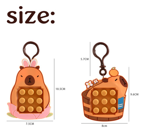 Capybara Descompresión Squishy Llavero Llavero Lindo