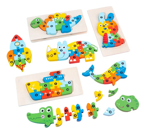 Parent-child Puzzle Pig - Educational 3d Wooden Puzzle