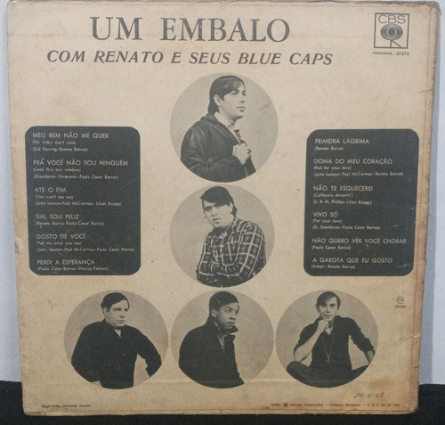 Lp Vinil - Renato E Seus Blue Caps - Um Embalo Com (Usado)