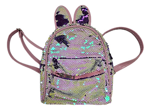 Mochila Con Orejas De Conejito Y Lentejuelas