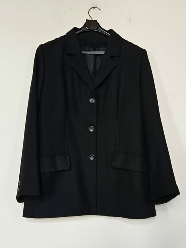 Saco Mujer Blazer Elegante Vestir Negro Talle 48 L Impecable