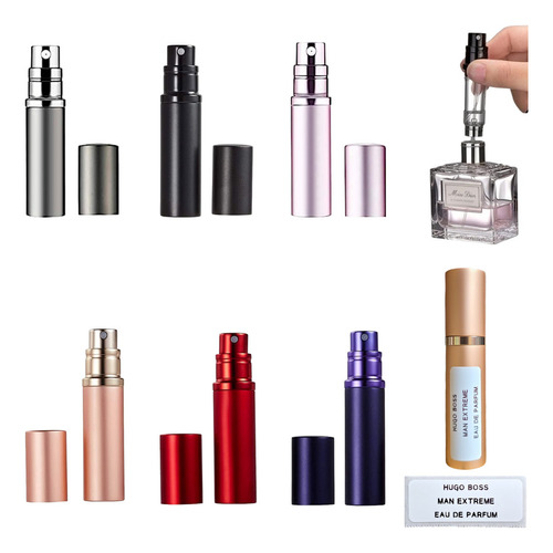 Botella Atomizador Premium De Perfume Recargable 5ml/ Set X2