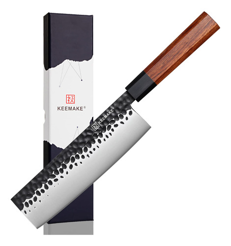 Keemake Nakiri Cuchillo Japones Para Verduras De 7 Pulgadas,