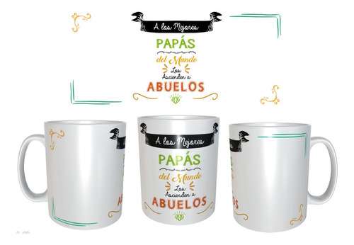 Taza Grande Para Los Mejores Abuelos  15oz  443ml