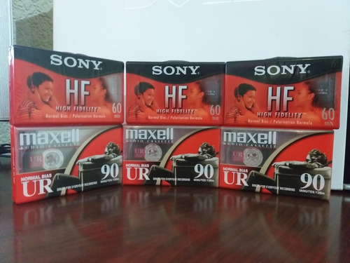 Lote De 6 Casetes De Audio, Maxell Y Sony (Usado)