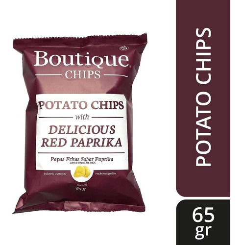 Potato Chips Butique Chips Delicious Red Paprika 65g