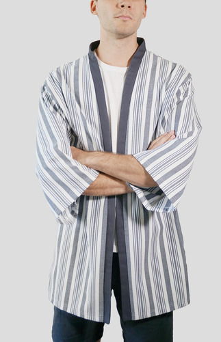 Imagen 1 de 4 de Kimono Rayado Verano Mare Bergamasco