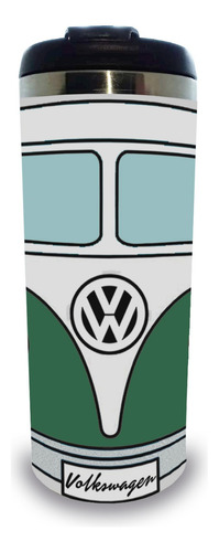 Termo  De Acero Combi Verde, Volkswagen.
