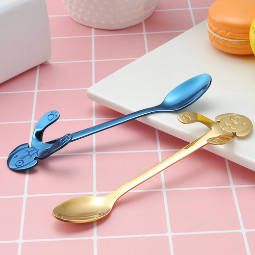 Cucharilla De Acero Inoxidable Cute Puppy For Café Y Postre