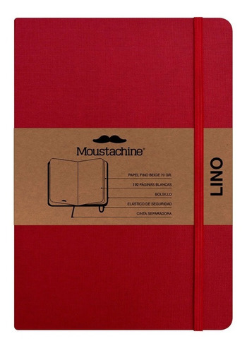 Libreta Moustachine Classic Lino Rojo Pocket A6