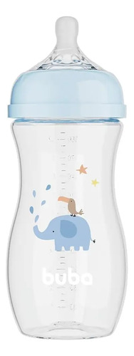 Mamadeira Easy Flow Elefante 330ml Anticólica Buba Cor Azul