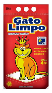 Areia Sanitária Para Gatos Gato Limpo 4 Kg