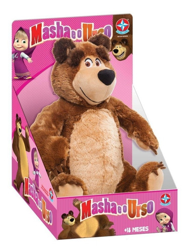 Boneco Urso Pelúcia - Masha E O Urso - Estrela