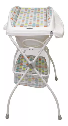 Bañera Bebe Con Base Prinsel Charola Cambiador Plegable