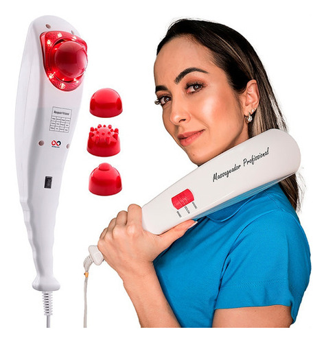 Aparelho Massageador Com Infravermelho Ponto Percussão Vibro Voltagem 110v