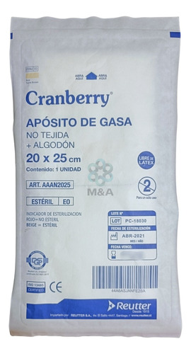 Apósito Curación Gasa Estéril Desechable 20x25 (10 Unds)