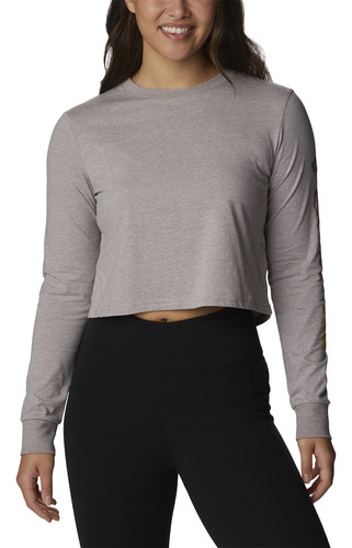 Polera Manga Larga Mujer North Cascades Gris Columbia