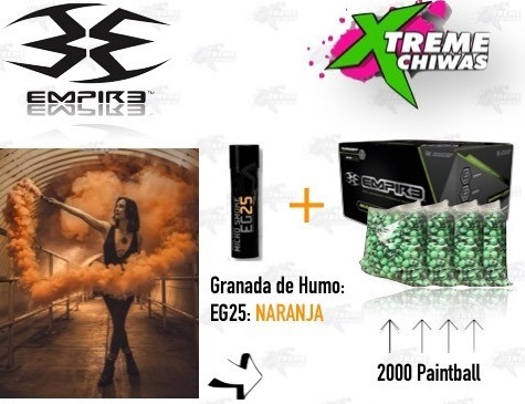 Caja 2000 Pintura Empire Granada Humo Eg25 Naranja Gotcha Xt