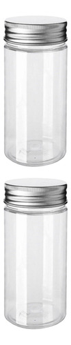 2pcs Frascos Transparentes Con Tapas De Almacenamiento