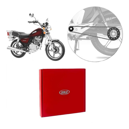 Kit Transmissão Tração Relação Suzuki Intruder 125 Aço 1045