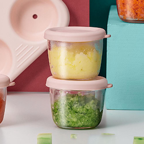 4 Unidades De Alimentos De Vidrio Para Microondas Con Congel