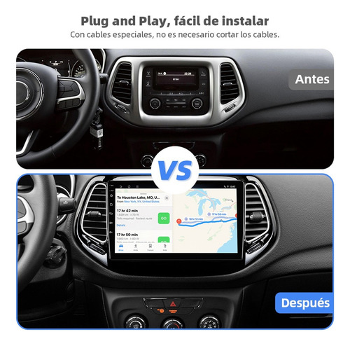 Estéreo 4+64g Carplay For Jeep Compass 2018-2021 4k Wifi6