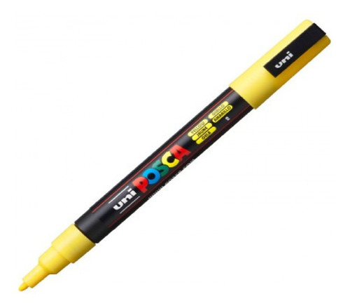 Rotulador permanente Posca, punta de 3 m, varios colores, color: amarillo