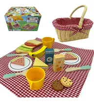 Comprar Picnic de juguete para niños con accesorios de madera | Cesta de picnic juguete | Juego de imitación | Juguete educativo | Mágicamente