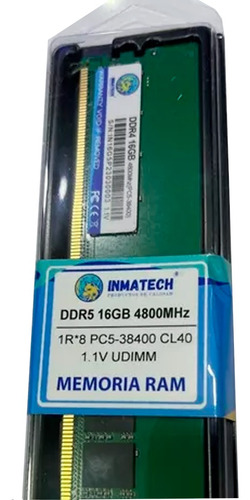 Memoria Ram Ddr5 16gb Pc 4800 Mhz Inmatech