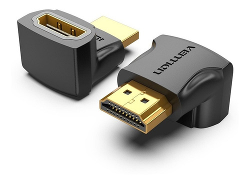 Adaptador Hdmi Macho A Hdmi Hembra Codo 270° 4k Hd Vention