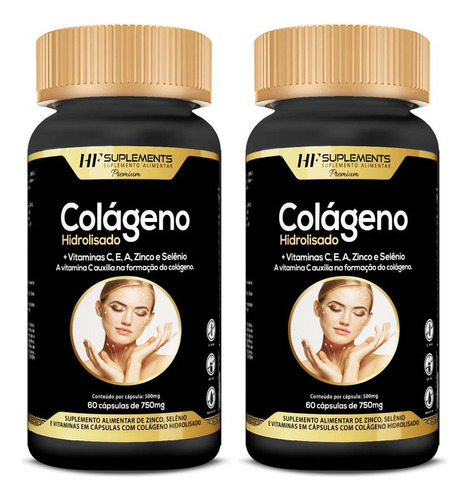 2x Colageno Hidrolisado Betacaroteno Vitamina A + Vitamina C