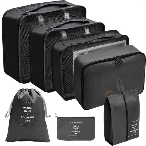 Set 7 Bolsas Organizadoras De Maletas Para Viaje Impermeable