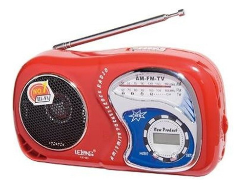 Rádio Lelong Le-603 - Bolso Portátil Com Relogio Am/ Fm