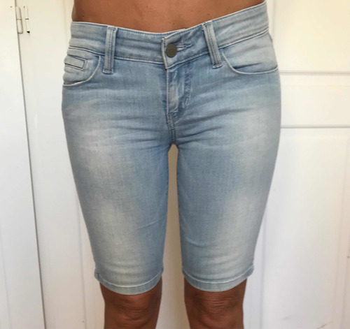 Bermuda Mujer Jeans Ts Elastizado Marca Guess Divina