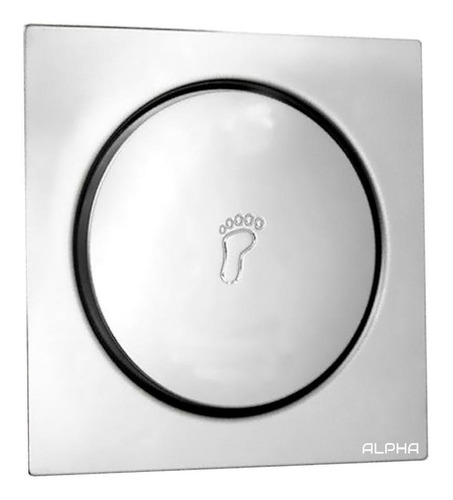 Ralo Click Inteligente Para Banheiro Quadrado 10 Cm Inox
