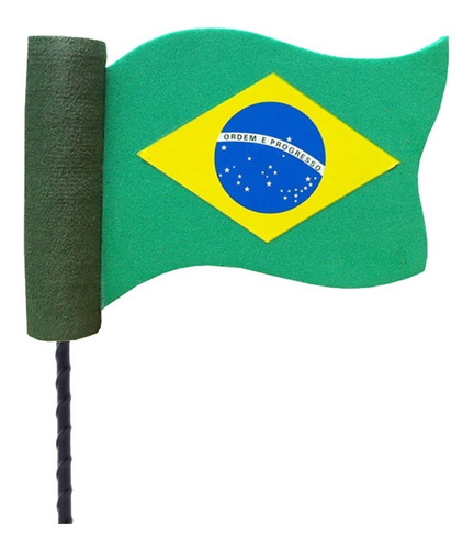 Imagem 1 de 8 de Enfeite De Antena Bandeira Do Brasil Copa Do Mundo 2022