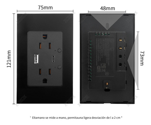 Tomada De Parede Wifi Inteligente Com Carregador Tipo Cy