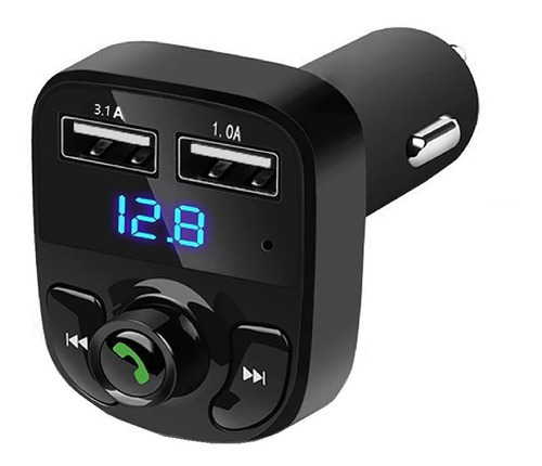 Transmisor Fm Bluetooth Auto Manos Libres Cargador 2 Usb 3.5