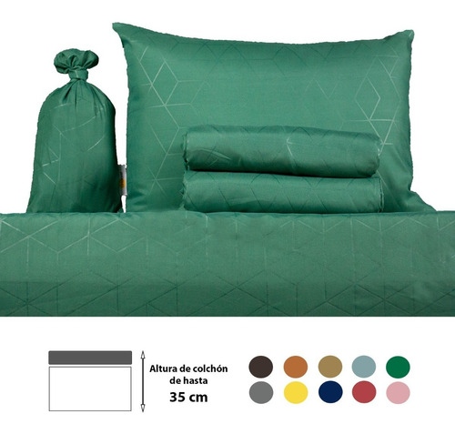 Sábanas King 2500 Hilos Tacto Suave Egipcio Premium Diseño de la tela Verde