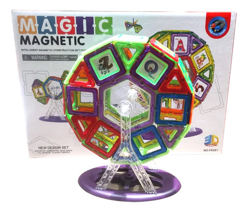 Juguete Rueda Magnetica Magica Armable 58pcs Aprendizaje 