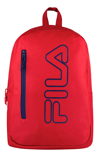 Backpack Fila Unisex F23l110120 Textil Rojo Diseño de la tela Liso